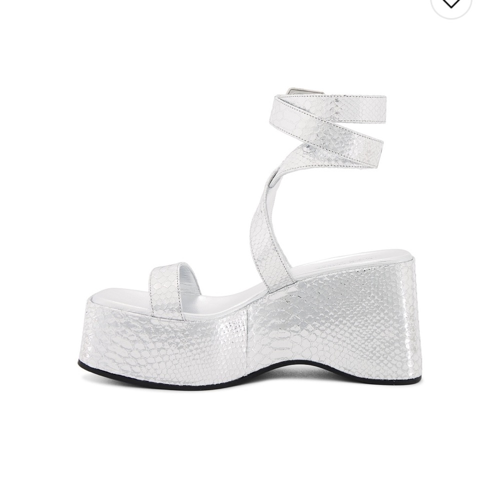 Silver Platform Sandals - Picture 4 of 7